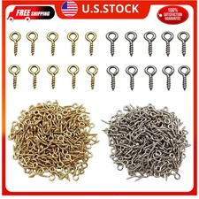 500 Pieces Mini Screw Eye Hooks Silver And Gold Jewelry Making Pins Small Hooks