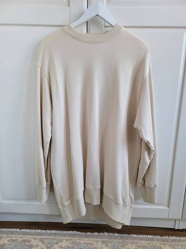 Arket Longline Cream Oversized Sweatshirt Size Small