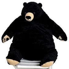 MIAOHAHA Teddy Bear Plush Toy Teddy Bear Black Stuffed Animal Doll Home Decor...