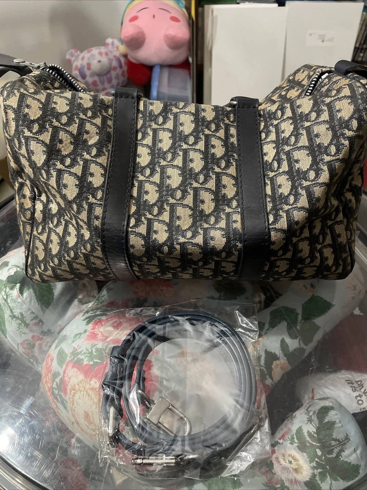 Sac Christian DIOR Trotter Boston Noir/Beige Made in France