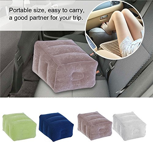 Inflatable Travel Foot Rest,PVC Airplane Rest Pillow Flat Bed for Kids to - Picture 6 of 8