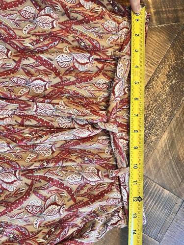 Gonna donna vintage LL Bean Freeport M media seta viscosa paisley tasca NOS - Foto 6 di 10