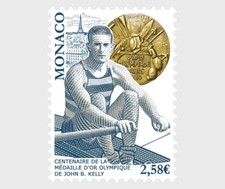 monaco 2024 sport centenary john KELLY jack rower 1924 olympic gold medal 1v mnh