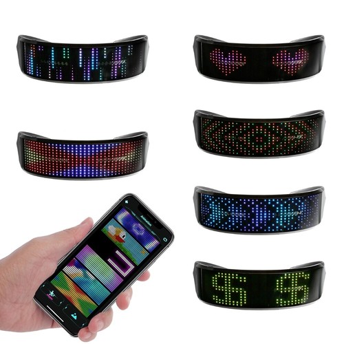 Bluetooth App verbundenes LED Display Smart Glasses RGB schreibbar Party - Bild 2 von 12