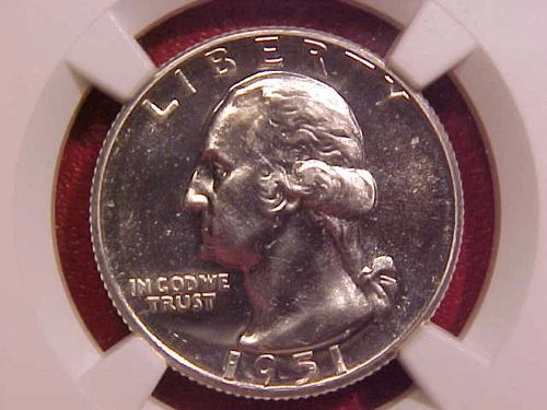 1951 WASHINGTON QUARTER - NGC PF 66 - SEE PICS! - (G1239)