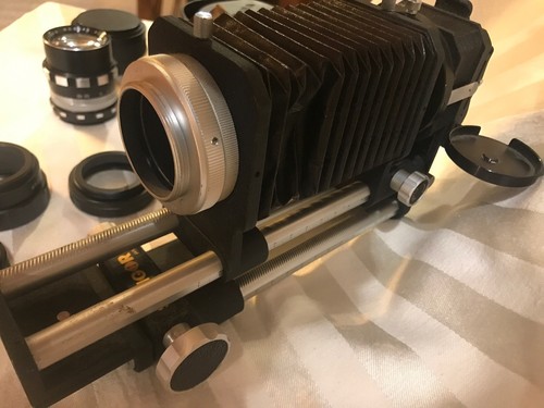 SOLIGOR T-2 FLEXOMATIC INTERCHANGEABLE BELLOWS EXTENSION UNIT W/ MULTIPLE LENS - Picture 3 of 12