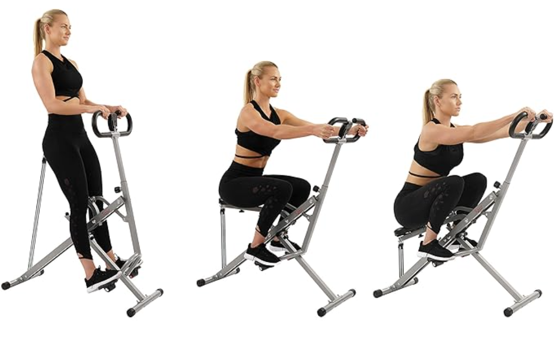 ウエイトトレーニング sunny health & fitness glutes trainer Sunny Health & Fitness Row-N-Ride Squat Assist Trainer for