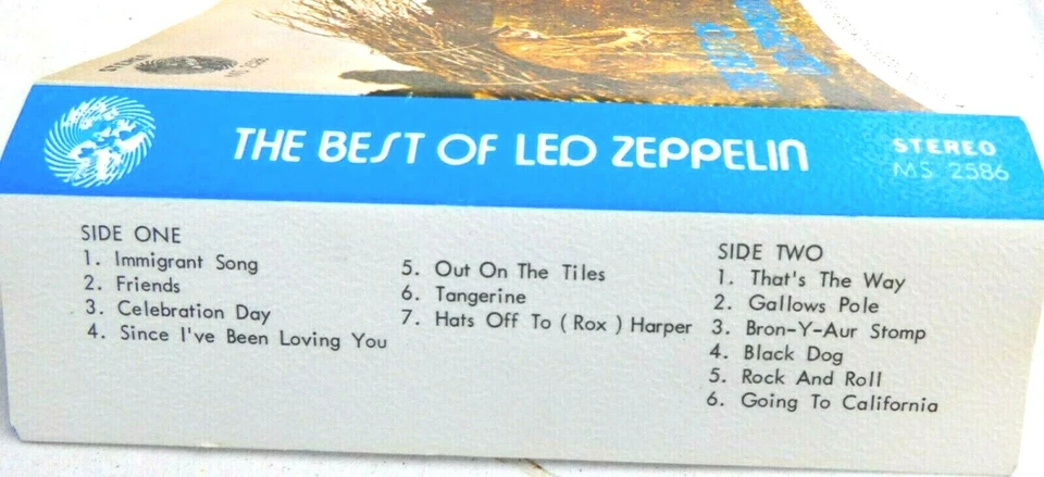 LED ZEPPELIN Best Of CASSETTE TAPE Import MAUVE CASE L@@K - Image 3 of 3
