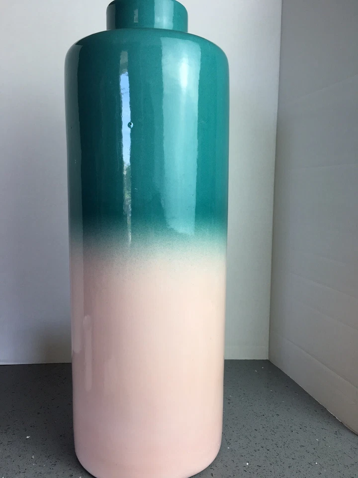 Jarrón de cerámica Vohann of California Southwestern pintado a mano 18"T vintage Top22 Foto 3 de 4