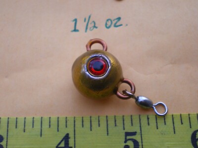 6 Jig Da Pesca Fluke Ear Ball – Piombi Girevoli Multicolore – 8 Oz – Esche Artificiali