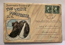 Used 1929 Postcard Album Ffolder  The White Mountains N.H. S23 