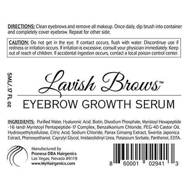 Pronexa Hairgenics Lavish Brows Eyebrow Growth Enhancer Serum eBay