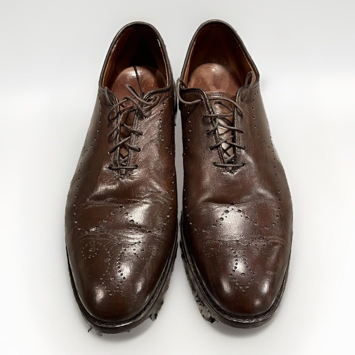 Allen Edmonds Oxford Round Toe Brown Leather Shoes Men\'s Size 9.5D 1609 Allen Edmonds Fairfax $395 Men main image 2