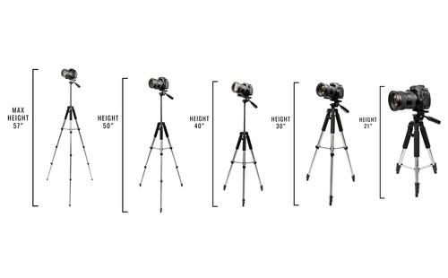 Professional 57-inch Panhead Tilt Motion 3-way Tripod Stand for All DSLR Cameras - Picture 2 of 7