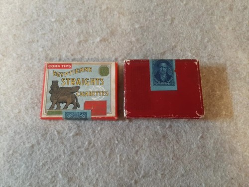 Vintage Egyptienne Straights Cigarettes Butler-Butler NY empty Box Tobacco