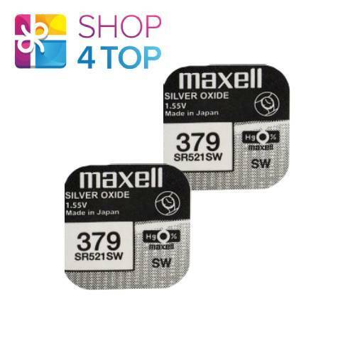 2 Maxell 379 SR521SW Batteries Silver 1.55V Watch Battery Exp 2022 New - Picture 1 of 1
