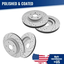 Front+Rear Drilled Brake Rotors For Subaru Forester 2019-2024 Crosstrek 2024