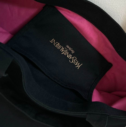Yves Saint Laurent Tasche Schwarz Gold Stickerei Logo YSL Neuheit Neu - Bild 4 von 4