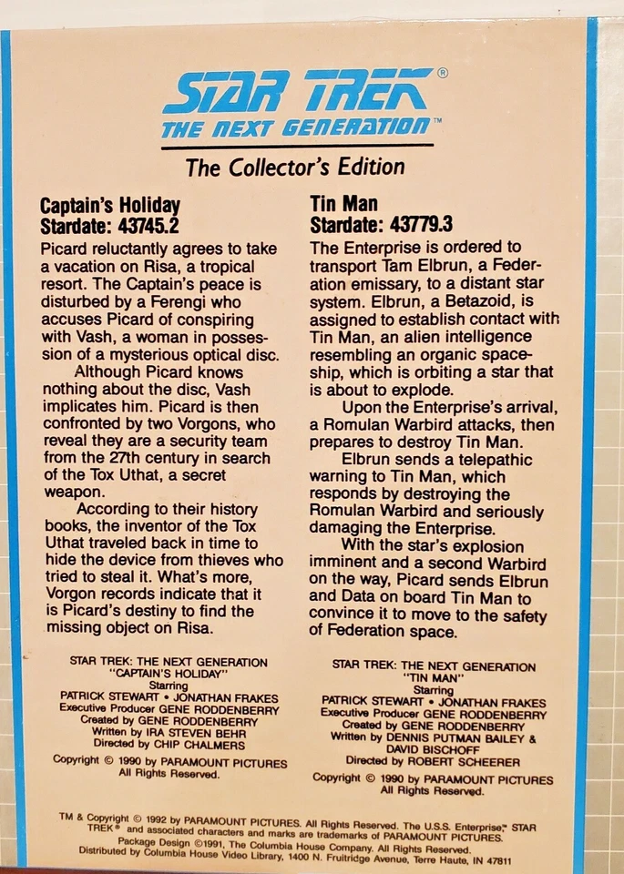 STAR TREK NEXT GENERATION The Collector's Edition ( 3 VHS ) Vintage - Imagem 4 de 4