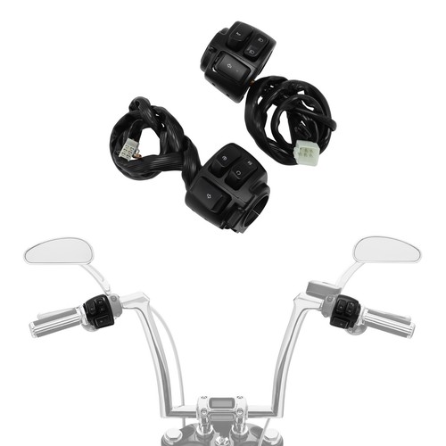 Handlebar Control Switches Fit For Harley Sportster Touring 1996-2013 Dyna 96-11 - Picture 2 of 12