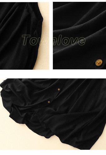 New Cotton Linen Retro Single-breasted Sleeveless Loose Vest Dress Women Belted - Bild 21 von 26