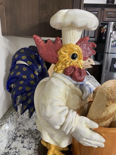Vintage Blue Sky Rooster Utensil Holder - Picture 6 of 12