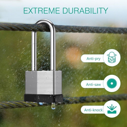 Waterproof Heavy Duty Long Shackle Keyed Padlocks Padlock Thousand