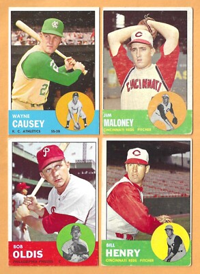 1963 Topps baseball - less than EX - You Pick 'Em