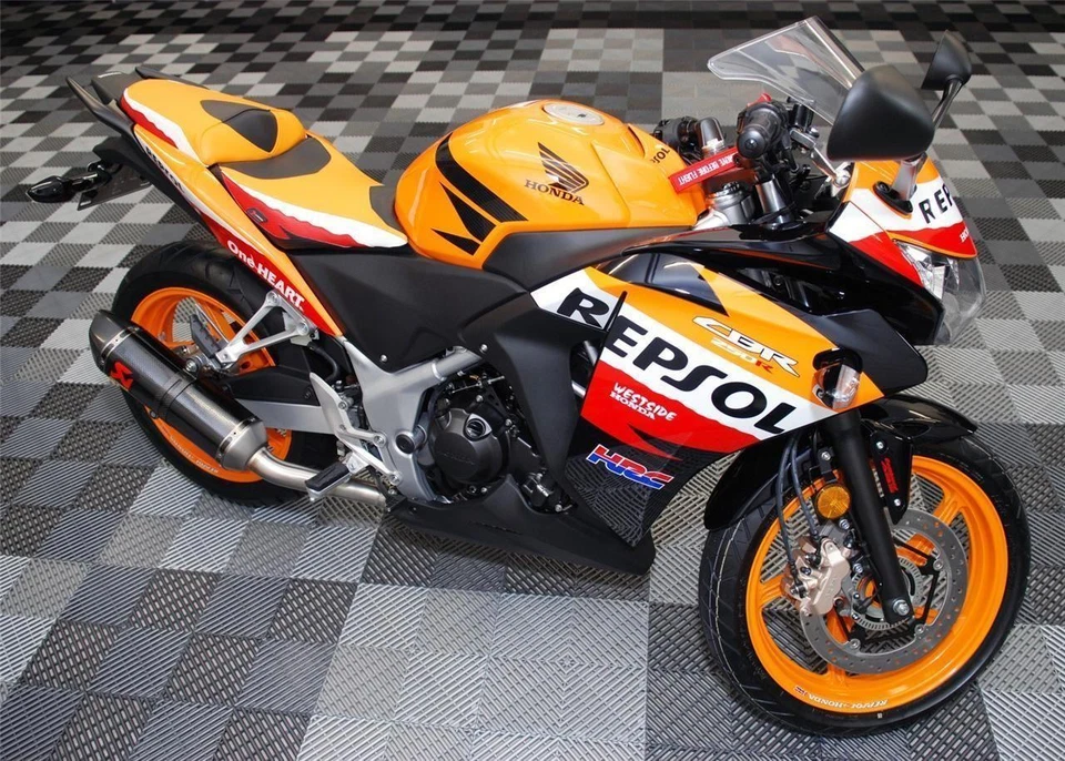 Fundas de asiento Honda CBR250R CBR 250R 2011 2012 2013 2014 negro naranja Luimoto Foto 4 de 4