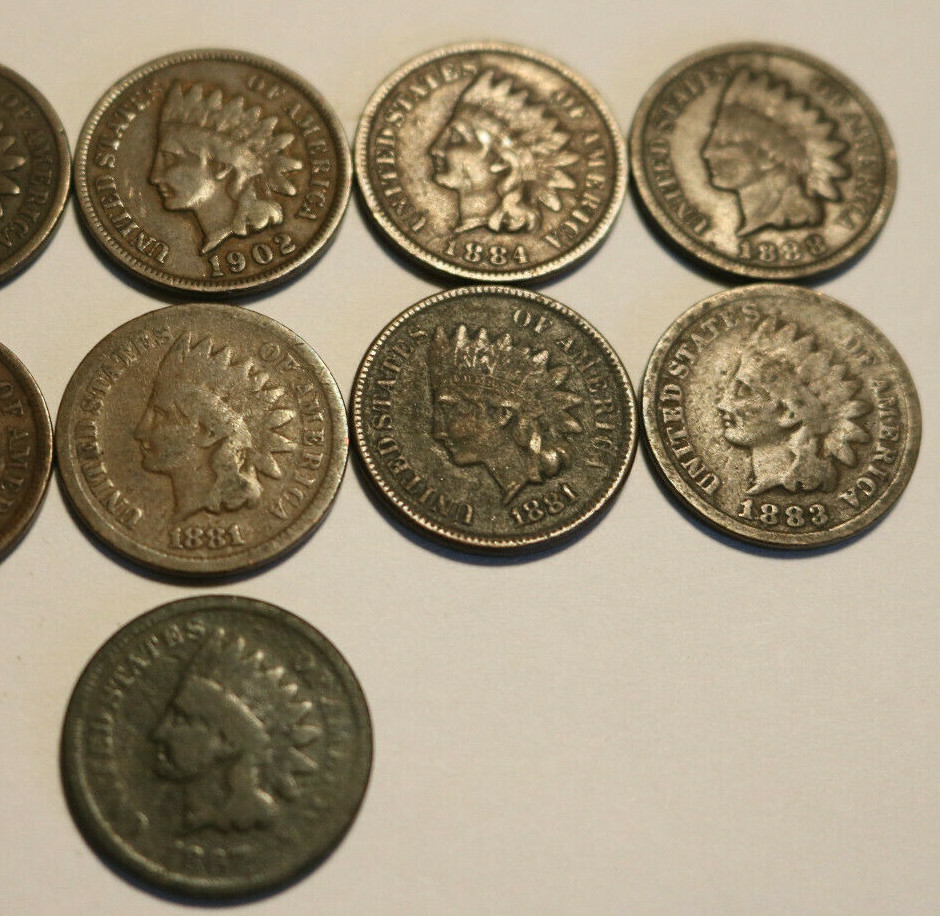 ◆おちゃ◆ INDIAN HEAD PENNIES 1867-1902 Lot of 11 Coins | eBay