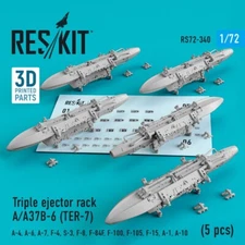 1/72 Reskit RS72-0340 Triple ejector rack A/A37B-6 (TER-7) (5 pcs)