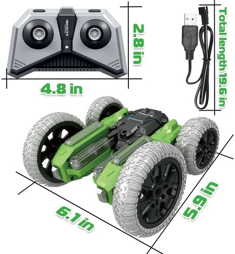 Light Up RC Stunt Car 4WD Remote Control Car 360° Flips Toys 3 4 5 6 7 8 9 10... - Picture 6 of 8
