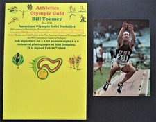 OLYMPIC GAMES 1968, BILL TOOMEY DECATHLON GOLD MEDAL ORIGINAL SIGNED PROMOPHOTO