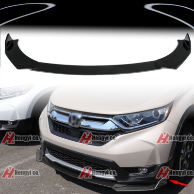 For Honda CR-V CRV 2017-2022 Front Bumper Lip Splitter Spoiler Gloss Black