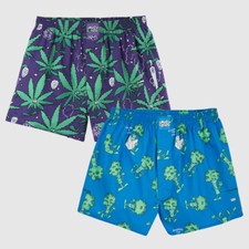 Lousy Livin Lot De 2 Boxers H Weedy & Bro Brocoli En Motif Coton Bio