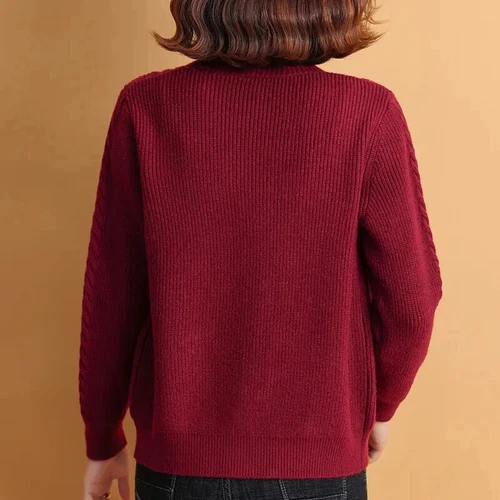 Cárdigan tejido de gran tamaño para mujer suelto informal cuello en V tejido suéter abrigos chaquetas - Imagen 6 de 29