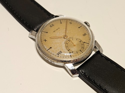 VINTAGE RARE WW2 ERA 33.5mm MEN'S SWISS MECHANICAL WATCH"MIMO"(GIRARD PERREGAUX) - Picture 12 of 17
