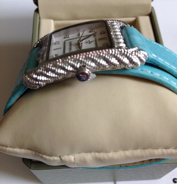 Judith Ripka Double Wrap Leather Strap Watch in TURQUOISE - Image 3 of 4