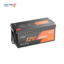LiTime 12V 280Ah LTCP Low-Temp LiFePO4 Lithium Battery 200A BMS For RV Solar UPS
