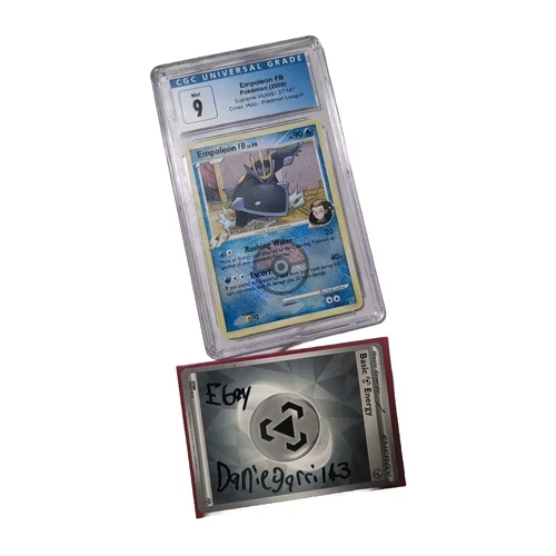 2009 Pokemon Empoleon FB #27/147 Crosshatch League Promo Reverse Holo CGC 9 Mint