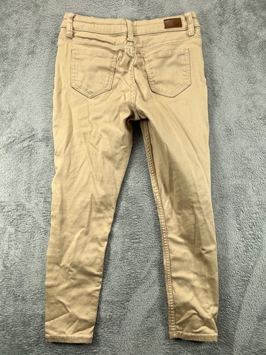Crown & Ivy Jegging Pants Girls 12 Khakis Tan Skinny Leg Adjustable Waist Flat - Picture 10 of 11