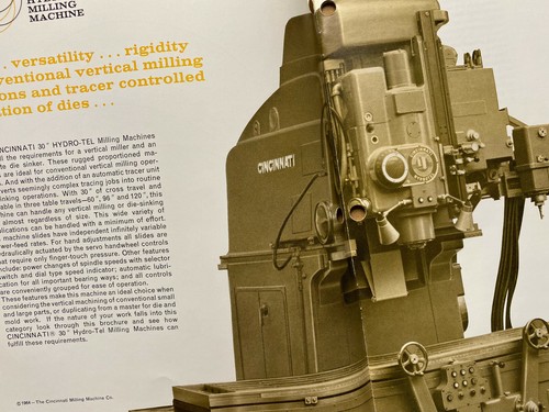 Vintage Cincinnati Fräsmaschine Co Katalog 1964 30" Hydro-tel Werkzeug - Bild 2 von 4