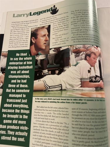 1998 Hoop Magazine BOSTON CELTICS Larry BIRD No Label BIRD WATCHING Tribute - Picture 2 of 4