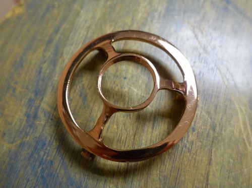 Laiton Massif 8.3cm Abat-Jour Installateur Uno Fils, Prise Vendu Séparé, Pendant - Imagen 13 de 15