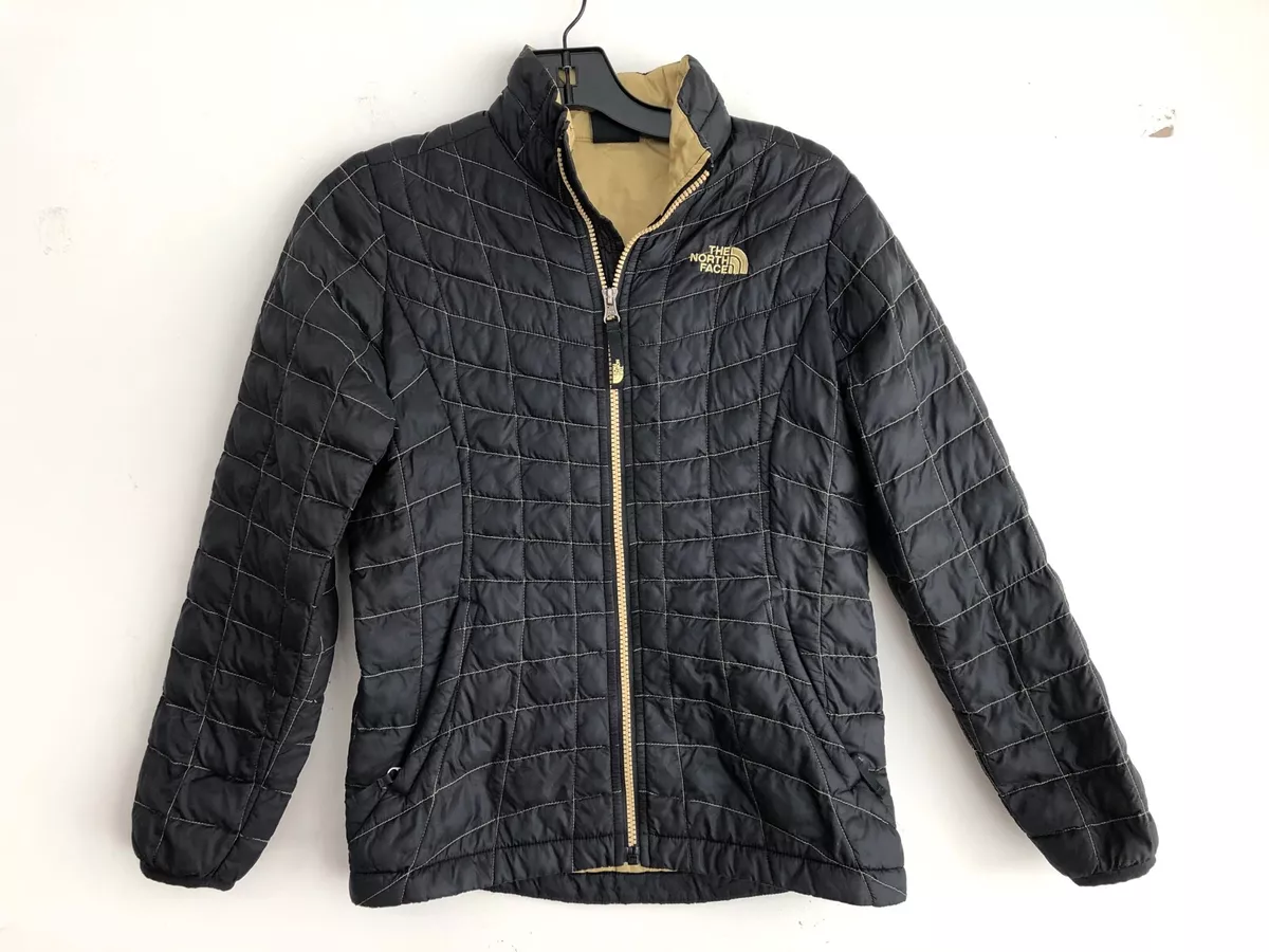 North face on sale black quilted jacket