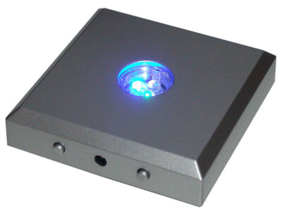 3er LED-Base silber 75x75mm multicolor