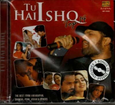 TU HAI ISHQ TOP 14 - BOLLYWOOD HINDI CD.  INCLUDES 1 BONUS CD INSIDE. SAREGAMA. 