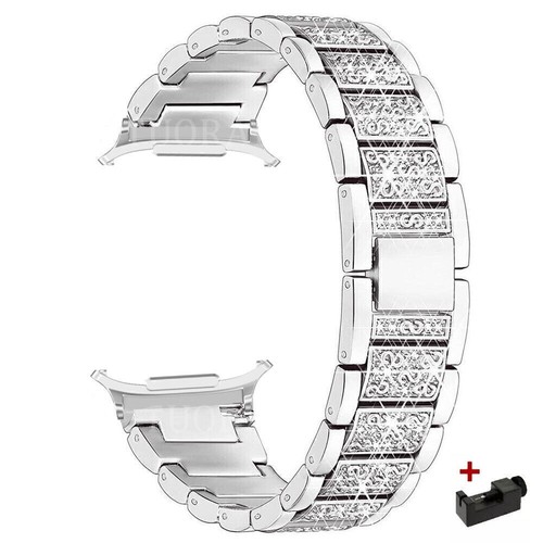 Correa de acero inoxidable de lujo con diamantes para reloj Samsung Galaxy Ultra 47 mm - Imagen 22 de 58
