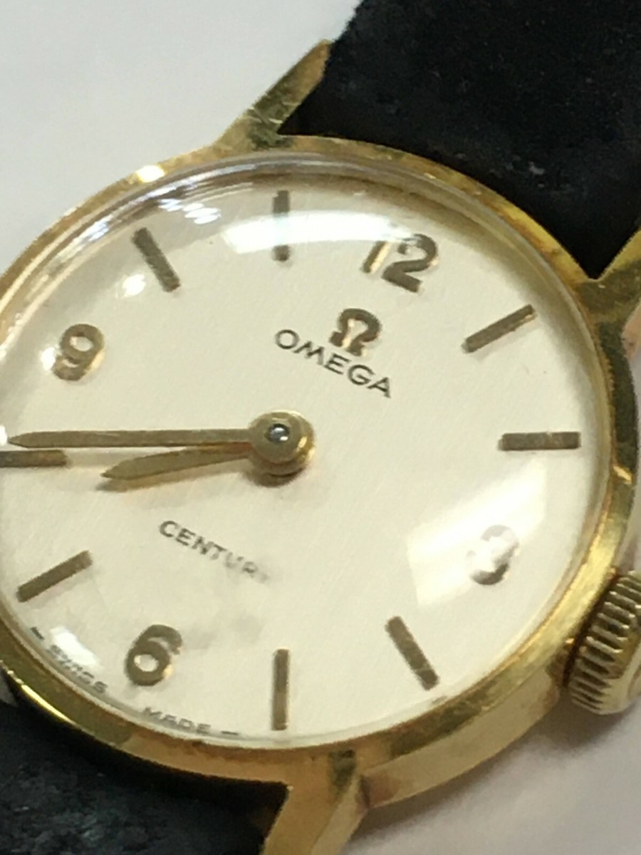 Vintage Woman's Century Omega 18k Yellow Gold Watch