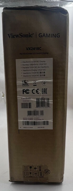 VIEWSONIC VX2418C 24" FULL HD CURVED LED BACKLIT DISPLAY - Image 2 of 4